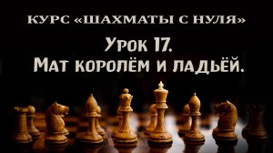 Урок 17. Мат королём и ладьёй одинокому королю. Курс для начинающих шахматистов