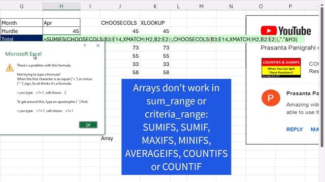 Dynamic Range in SUMIFS & SUMIF functions using XLOOKUP Function. Excel Magic Trick 1836