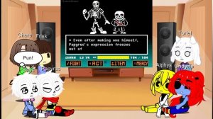 UNDERTALE react to "Disbelief Papyrus and ???" | Warnings in description | Gacha Reaction