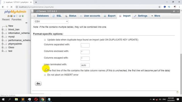How to Import Excel file to SQL in PHPmyAdmin