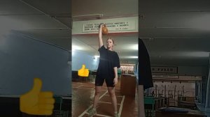 Упражнения для увеличения рывка гири.Рывок гири с дополнительным махом 8 кг. 12' Вересович Алина.