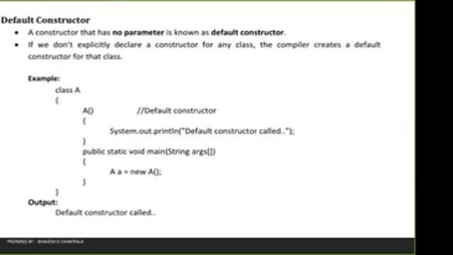Constructor , Default Constructor , Parameterized Constructor , copy Constructor , Java Argument