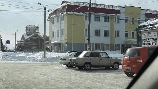 КАЗАЧИНСКОЕ. ОТ ЗАПРАВКИ ДО ЗАПРАВКИ ПО УЛИЦЕ СОВЕТСКОЙ С СЕВЕРА НА ЮГ.  25.02.2019 ГОД