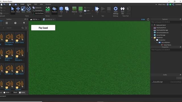 How to make a Gui Button That plays a Sound | Roblox Studio. смотреть онлайн