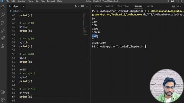 Chapter 3- operators in python | python hindi tutorial #andytechshow #tutorial #python #operator
