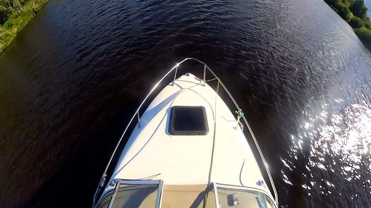 Жизнь на воде. Один из эпизодов. Прогулка на катере Байлайнер с камерой 360. Волга, Везлома