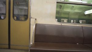 Russia, Moscow, metro ride from Домодедовская to Красногварде́йская