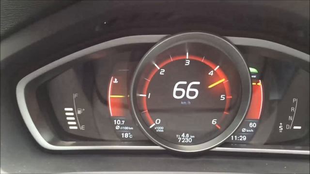 2015 Volvo V40 D4 (190Hp) 0-100 Accerleration POV смотреть онлайн