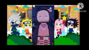 Naruto react to Tanjiro and Nezuko [Gacha Club]