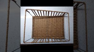 Плетение корзины на каркасе из полиротанга