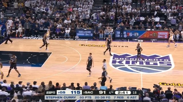 Stephen Curry "light the beam" celebration after scoring 50 points in Game 7 vs Kings смотреть онлайн