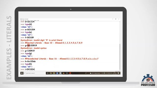 Literals in Python (Tamil)