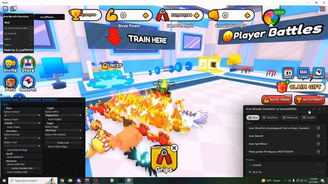 [?NEW] Arm Wrestle Simulator Script Hack | Auto Farm + GET ANY PET | Inf Rebirth | *PASTEBIN 2023* смотреть онлайн