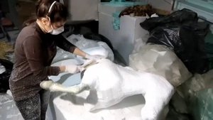 3Д изделий из пенопласта, лошадь