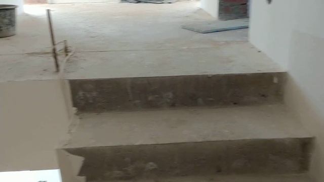 Литая лестница из бетона на второй этаж. смотреть онлайн