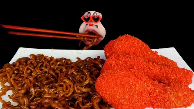 ASMR MUKBANG CHEETOS Chicken, Cheese ball & Black bean Noodles EATING SOUNDS (4K)