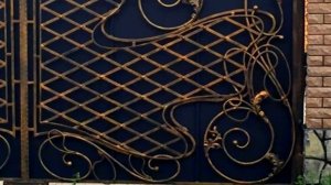 кованые ворота и калитка для частного дома