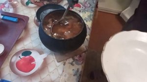 Фасолевый суп из русской печи