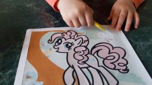 ФРЕСКА  My Little Pony  ПИНКИ ПАЙ КАРТИНА ИЗ ПЕСКА   Видео для детей