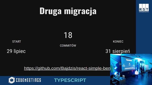 CodeMeetings #13 - Rafał Budzis - "Lepiej późno niż wcale - migracja do TypeScript"