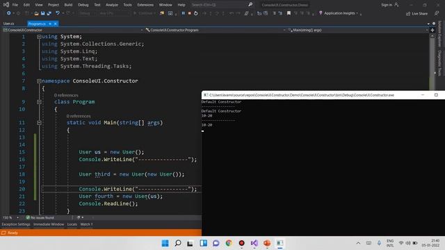 Types of Constructor in C# | parameterized | Copy | Static | Private constructor