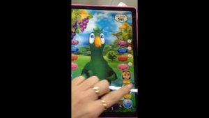 Видеообзор детская игрушка - Обучающий интерактивный планшет, говорящий Попугай
