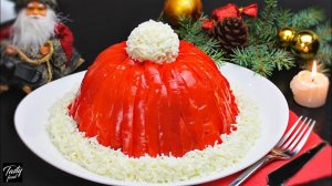 САЛАТ «НОВОГОДНЯЯ ШАПКА» Сказочный Салат для Новогоднего Стола