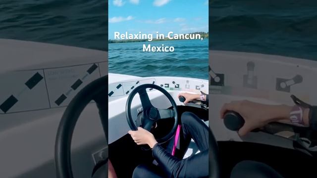 Driving a speed boat and snorkeling at the (Puerto Maya Cancún - Jungle Tour, Speed Boat, Snorkel)