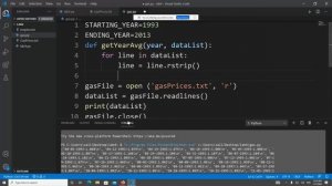 Python #11 Gas Prices Files Lists and Stings in ONE example