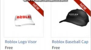 free hat  Roblox Logo Visor and Roblox Baseball Cap