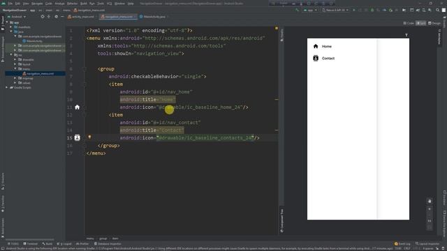 Android Navigation Drawer | Part 1 | Java | Android Development Bangla Tutorial смотреть онлайн
