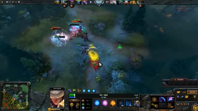Dendi Invoker in Dota 2   Денди играет на Invoker!