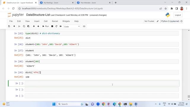 Python-Tuple/Dictionary -Live Class Recordings