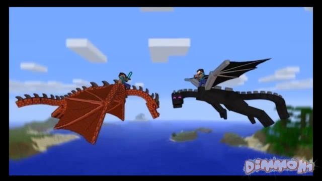 Minecraft Mob: Красный дракон смотреть онлайн