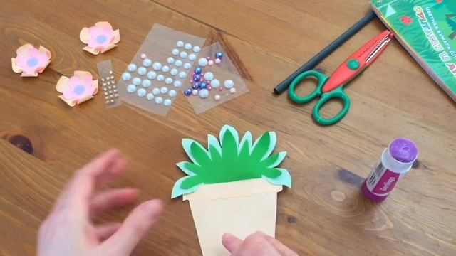 Поделка к 8 марта | Горшок с цветами из бумаги - Объёмная 3D открытка смотреть онлайн