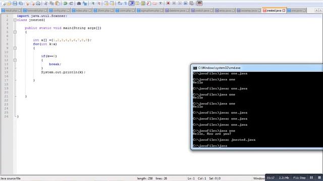 Nested loop Break Program in Java смотреть онлайн