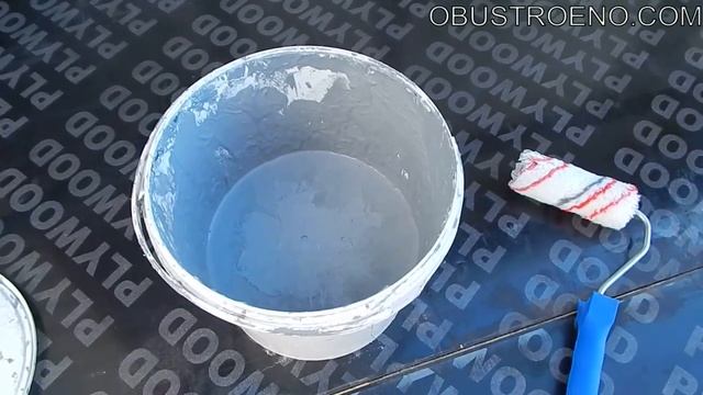 Покраска ламинированной фанеры резиновой краской / Obustroeno com