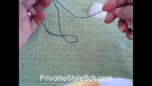 Как оплести кабошон ракушку в технике фриволите