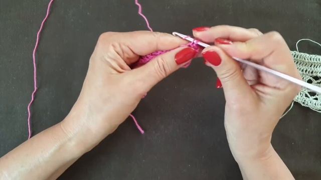 Узор крючком- образец для вязания летнего топа из льняной пряжи. смотреть онлайн