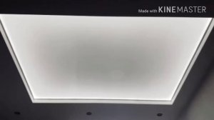 Установка LED подсветки для светопропускающих натяжных потолков