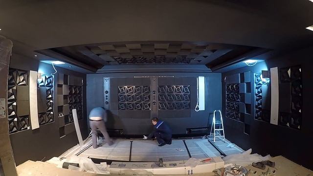 Монтаж звукопрозрачного экрана в кинозале смотреть онлайн