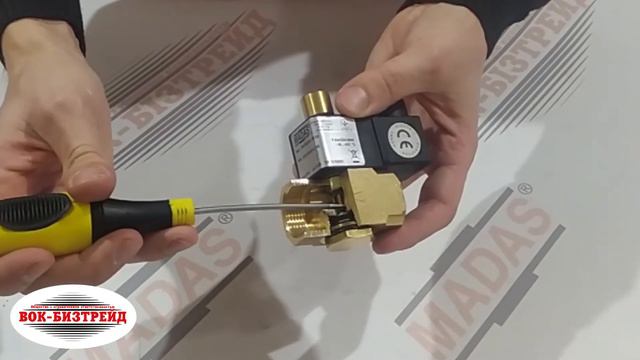 Электромагнитный клапан нормально открытый Madas M16/RАО N.А. Принцип действия