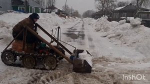 Гусеничний минитрактор первые испытания