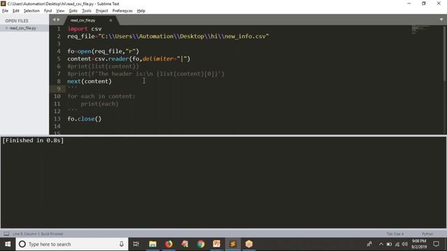 63.Complete Python Basics for Automation - Read only header of a csv file/ Finding the no of rows