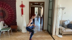 Приседание плие+наклон