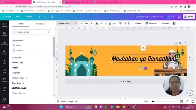 Tutorial Desain Spanduk Lebaran 4 Meter x 1 Meter di Canva FREE