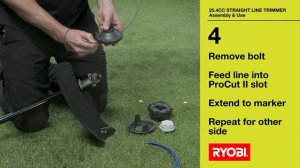 RYOBI: 25.4cc Easy Start Straight Shaft Line Trimmer Assembly & Use