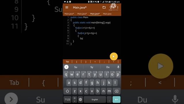 How to make Pattern Program || Jvdroid app || Java Program || ?️