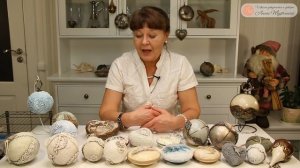 Декор новогодних интерьерных шаров