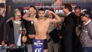 Jesus Cuellar vs. Abner Mares Full Weigh in & Face Off Video